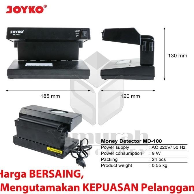 

Mesin Deteksi Uang Kertas Palsu Joyko MD 100 / Money Detector MD-100