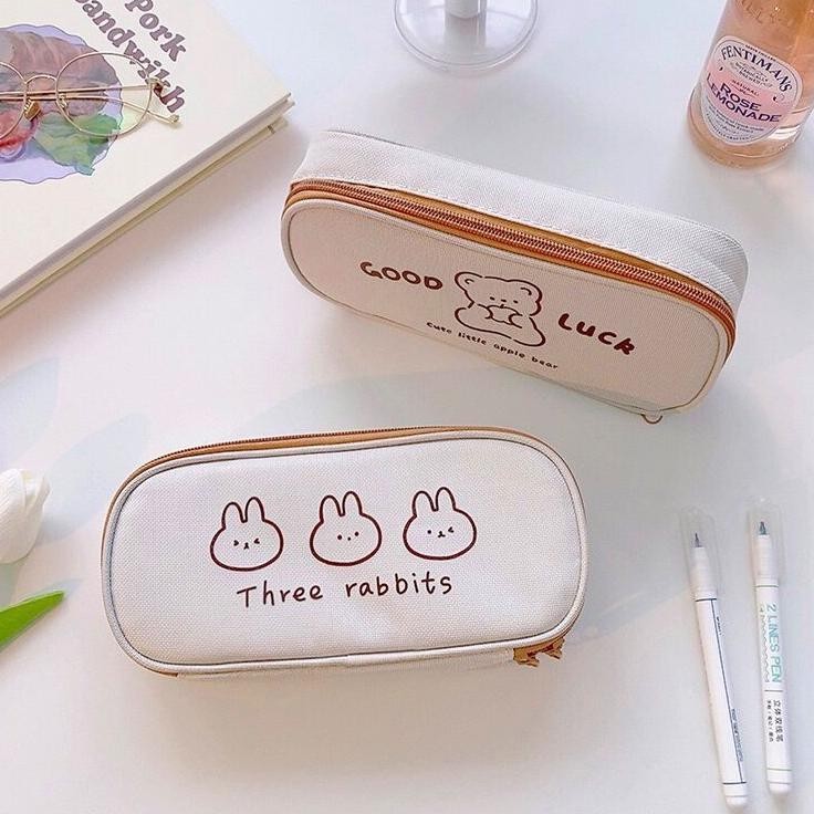 

Promo Gila [Miloli] Kotak Pensil Bear Cartoon Kanvas Minimalis Aesthetic Korean Style Stationery - F0204 Ew-98