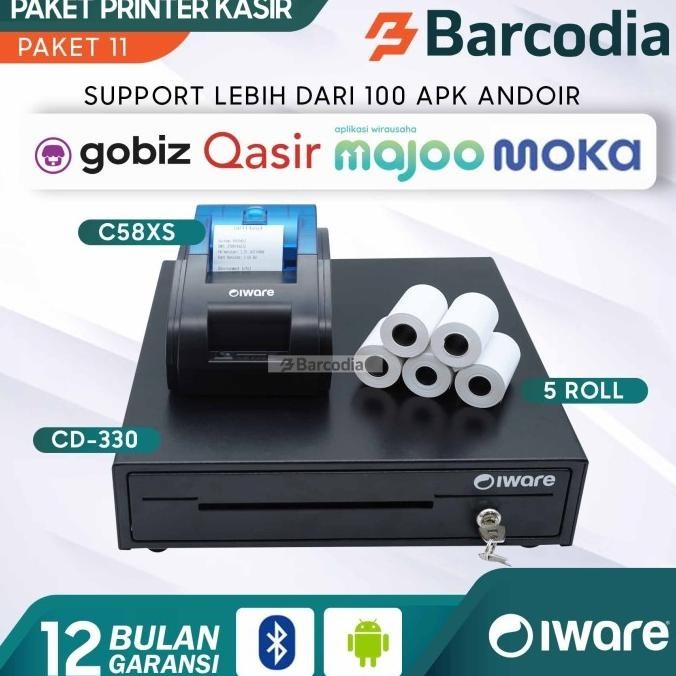 

Paket Kasir A Cash Drawer + Printer RPP02 + Kertas Struk 58mm