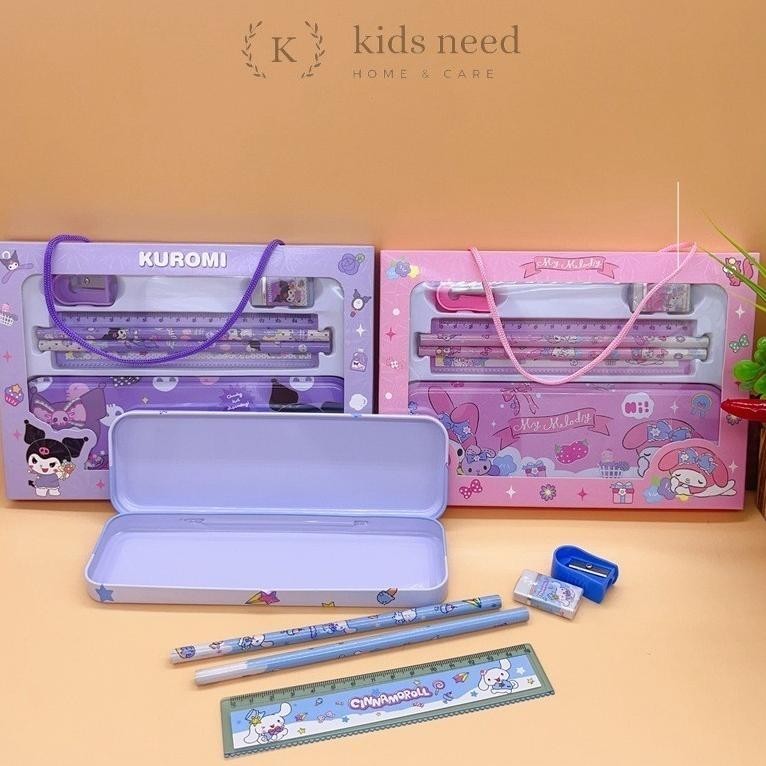 

Sale Kotak Pensil Anak Set 7 In 1 Stationery Untuk Hadiah Anak Sekolah Sanrio / Alat Tulis Set Kotak Pensil Karakter Kuromi Murah Lucu