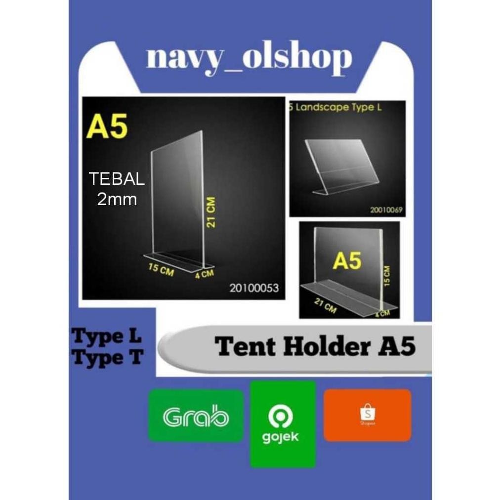 

Discount Tempat Brosur / Tent Holder / Tent Card Akrilik Display A5