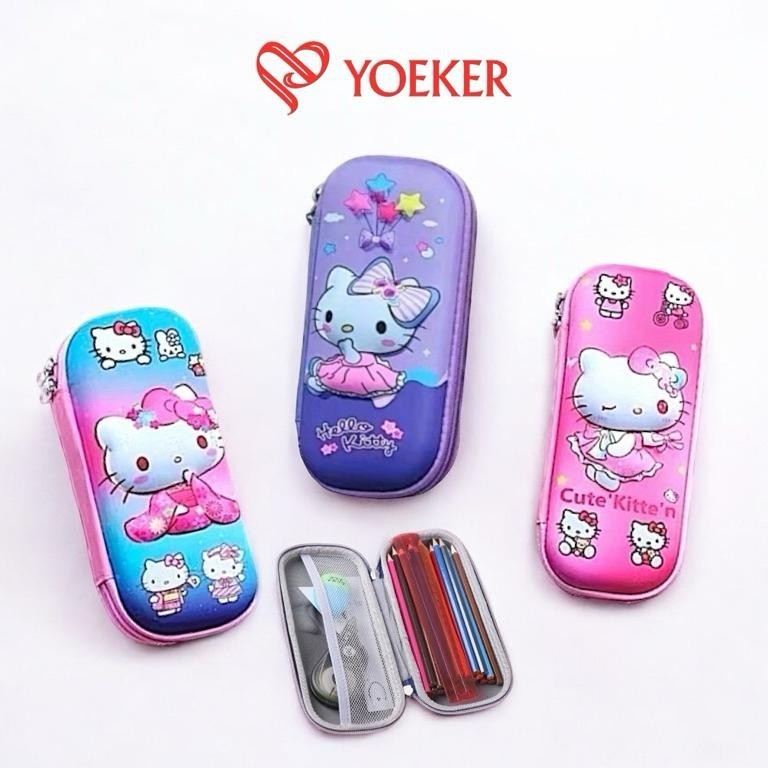 

8.8 (1 Pcs) Tempat Pensil Pencil Case Kotak Pensil Timbul 3D Fancy Anak Sanrio Unicorn
