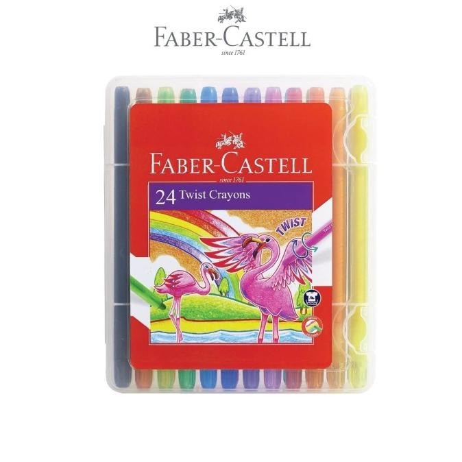 

FABER-CASTELL TWIST CRAYON SET 24 CRAYON SET ANAK LENGKAP HALUS NYAMAN BAGUS BERKUALITAS BRAND OFFICIAL TERLARIS TERBARU TERMURAH UNIK COD