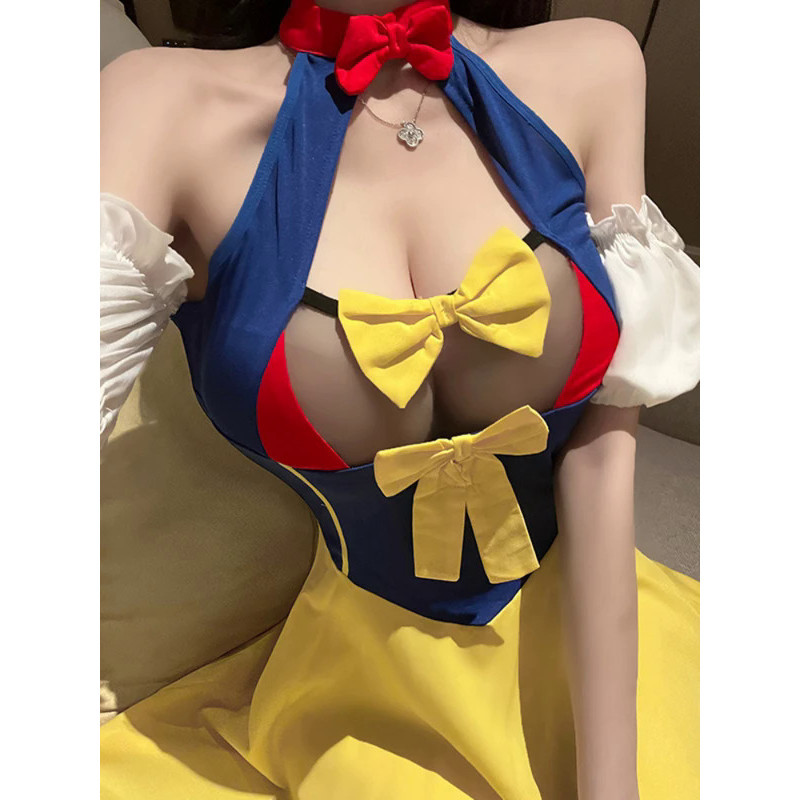 Women Sexy School Girl Lolita Costumes Cosplay Babydoll Nightdress Erotic Lingerie Suspender Student