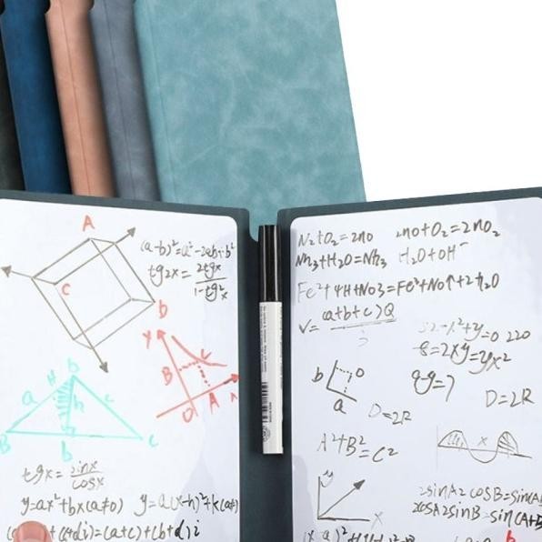 

Papan Tulis Portable Lipat Ni Size A5 Whiteboard Cover Kulit Pu Leather White Board Dan Spidol