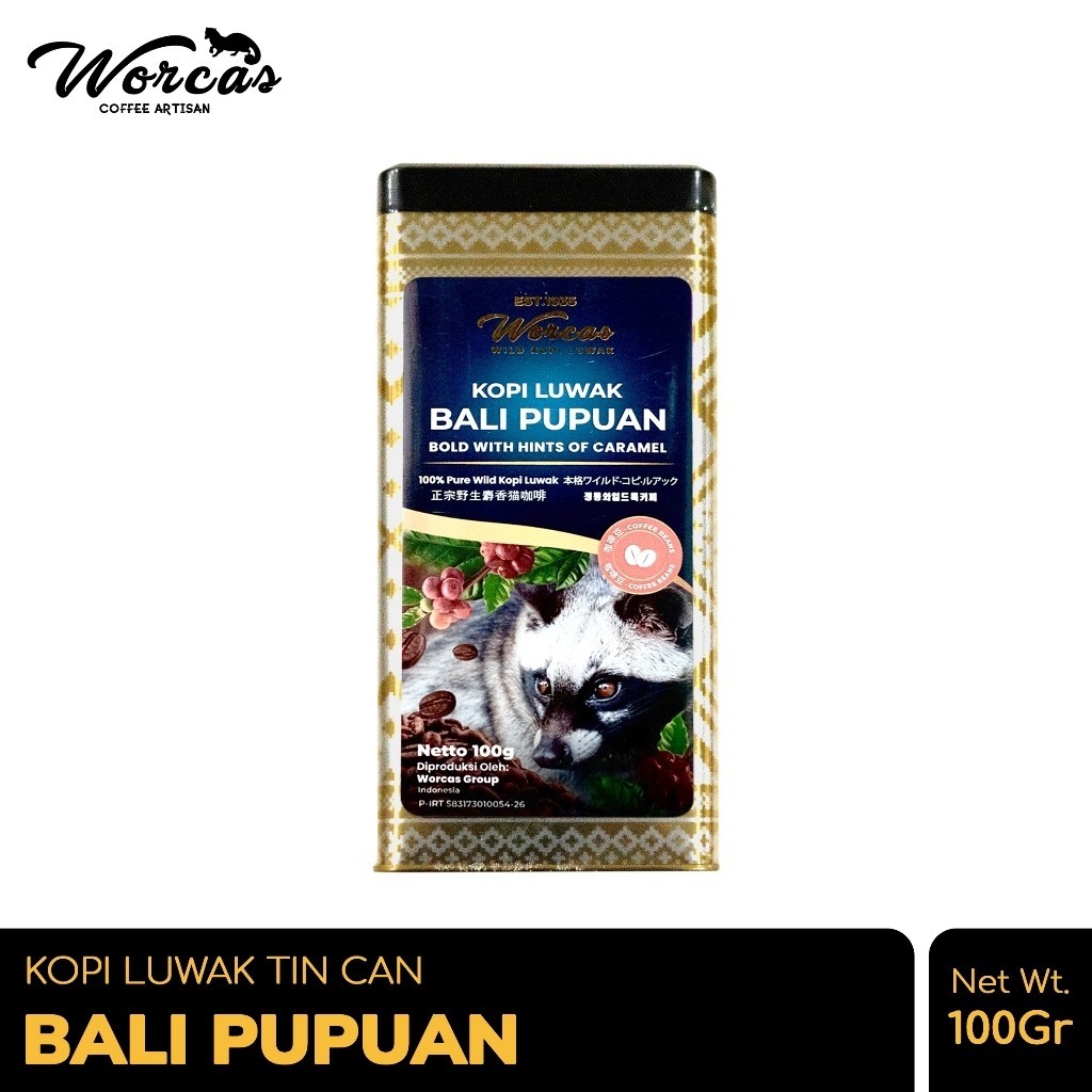 

WORCAS Kopi Luwak Bali Pupuan 100gr Tin Can