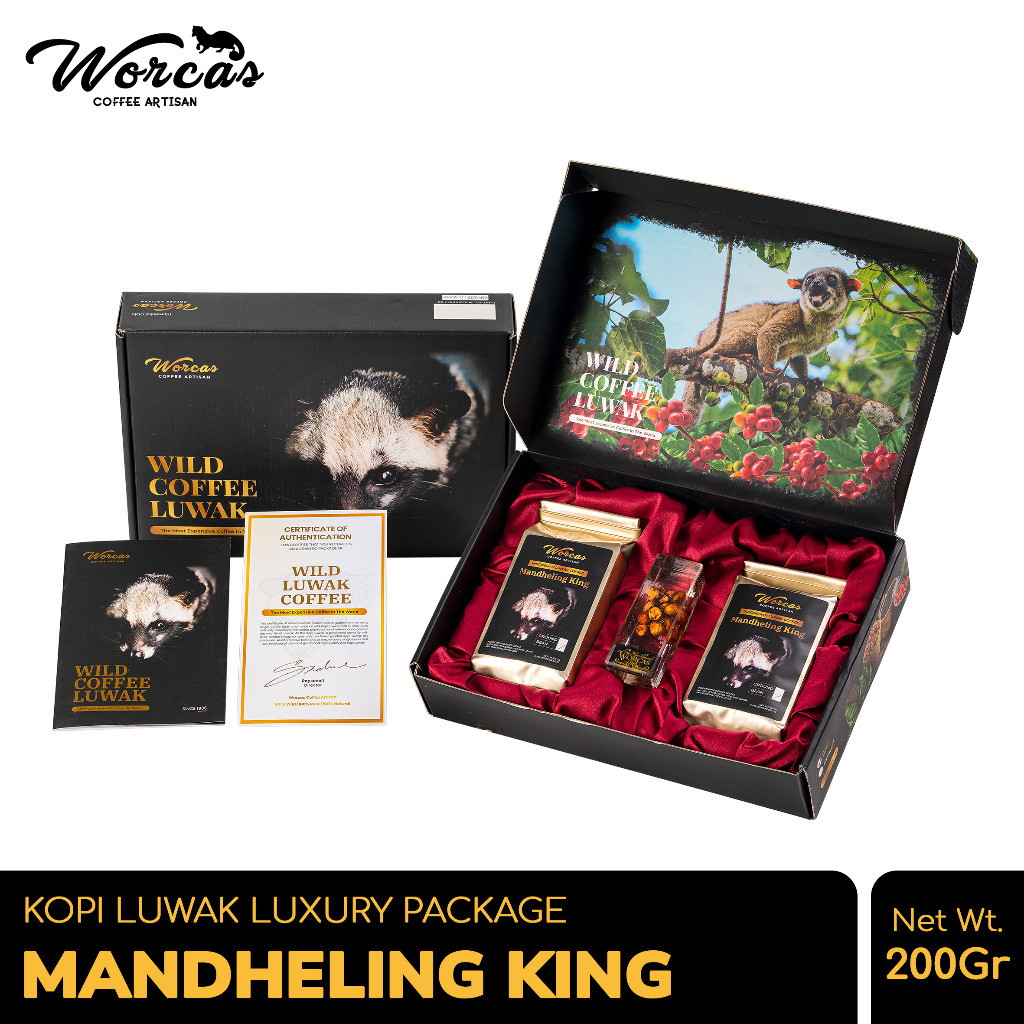 

WORCAS Kopi Luwak Liar Mandheling King Luxury Package 200gr