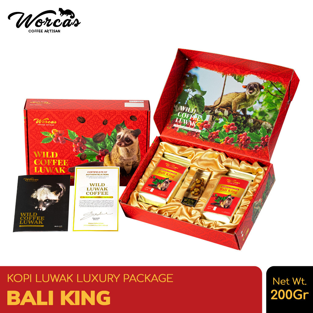 

WORCAS Kopi Luwak Liar Bali King Luxury Package 200gr