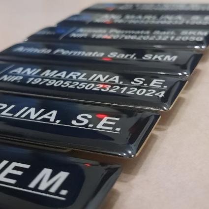 

Fs-6 Nama Dada/Nametag Kuningan Pns, Dokter, Perawat, Bidan, Pegawai Original