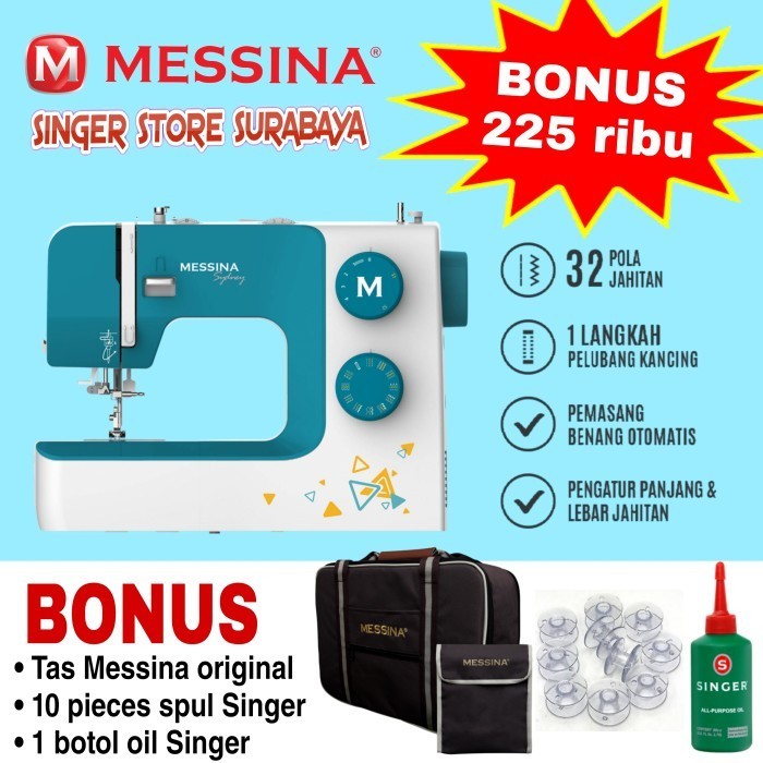 Mesin Jahit Messina S3572 Portable