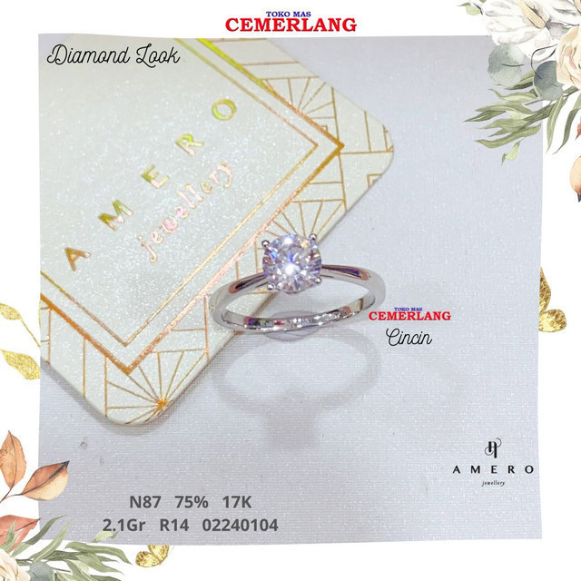 CINCIN AMERO SOLITAIRE 750 17K R12.1 02240104