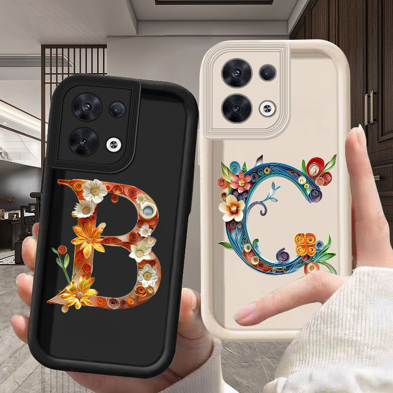 Huruf CB Soft Case untuk OPPO Reno 10 pro 11F 11 8 8Z 7 7Z 6 5 5Z 4 4F 3 4G 5G F21 F19 F15 F11 F9 Pr