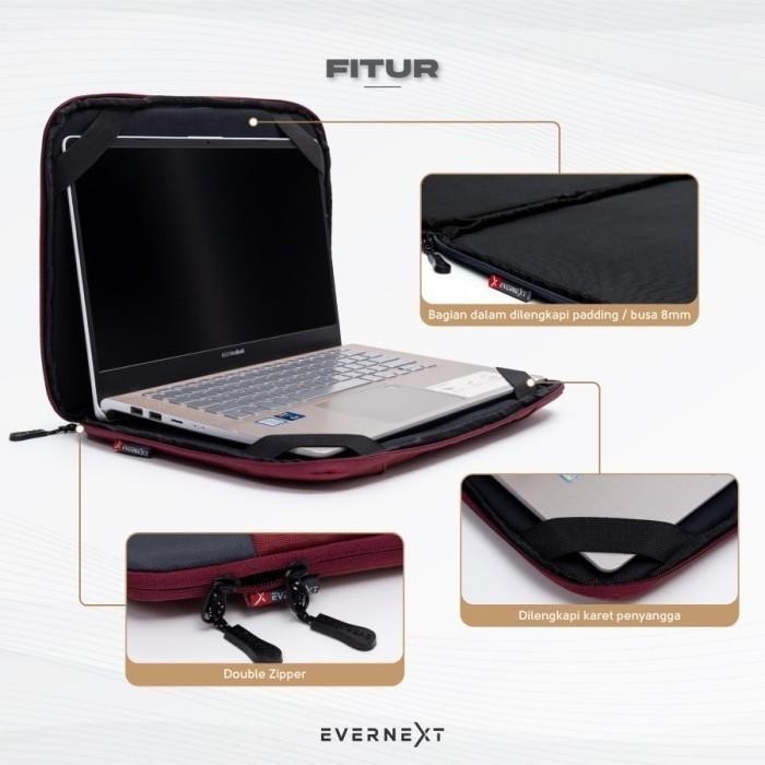 TAS LAPTOP PRIA WATERPROOF 14 INCH ANTI AIR BRANDED ORIGINAL EVERNEXT