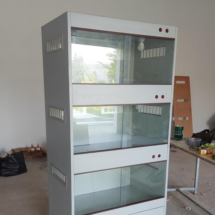 CUSTOM TERRARIUM REPTILE 3 TINGKAT + LEMARI ; CUST: SANDI, TANGERANG
