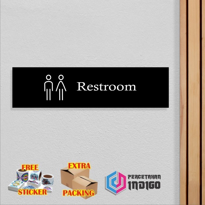 

Terlaris Papan tanda akrilik sign board Rest Room Elegan