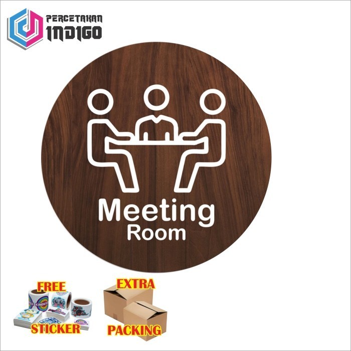 

Grosir papan tanda sign board bulat meeting room type b Elegan