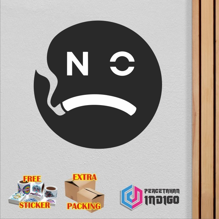 

Promo Papan tanda sign board Bulat No smoking lucu Elegan