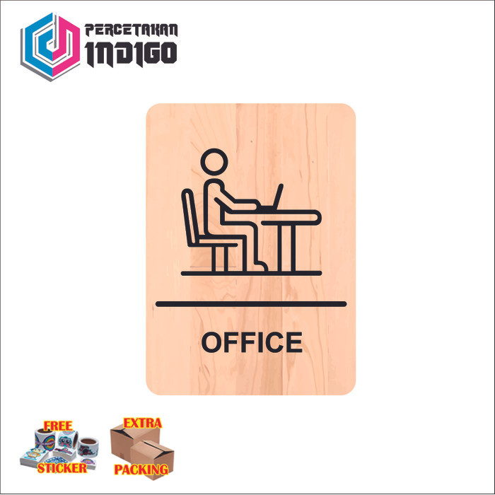 

Murah sign board papan signage office Elegan