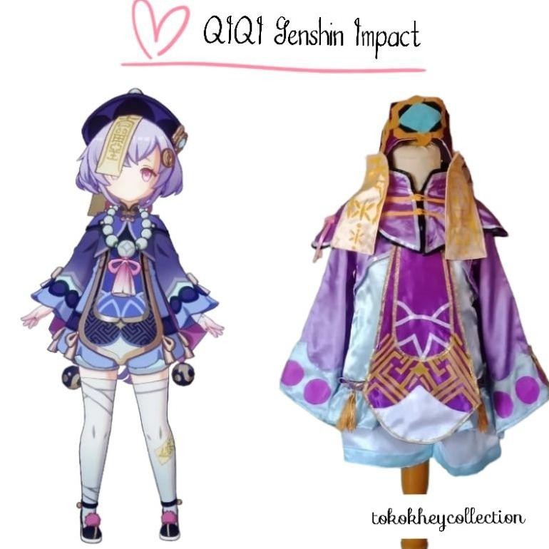 pml - Qiqi Genshin Impact/Baju Kostum Qiqi/Cosplay Anime Genshin Impact Qiqi MURAH