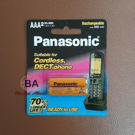 Baterai Cas Original Panasonic Aaa 650Mah Isi 2