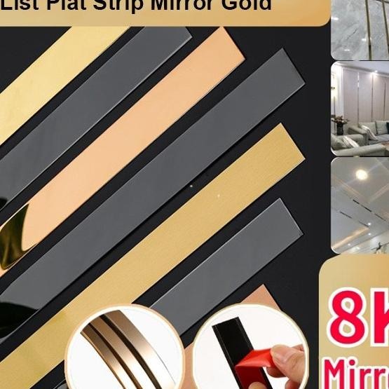 3M List Plat Strip Gold/ List Plat Strip Gold/Stiker Dekorasi Lantai Kerak Interior