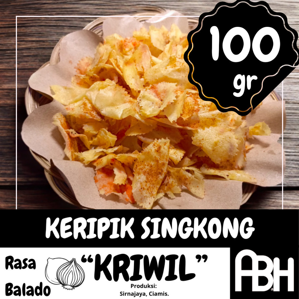 

ABaH Keripik Singkong Kriwil Rasa Balado 100gr