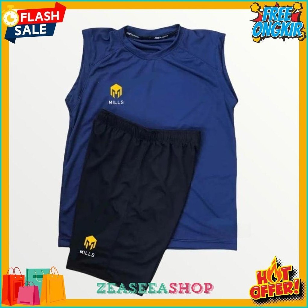 Jersey Singlet Futsal Jersey Singlet Bola Jersey Volly Singlet Hitam Putih (Lagi Viral)
