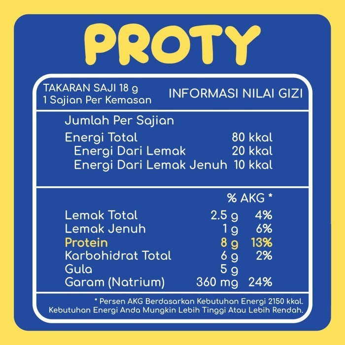 

Cemilan Anak Sehat Berprotein PROTY Chicken Chips Original(2 pcs)+Keju(1 pcs) - Non MSG dan pengawet