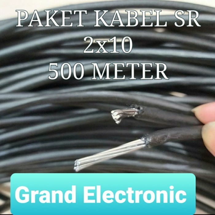 Kabel Pln 2X10 Twis Sr Hitam / Kabel Tiang Listrik 500 Meter