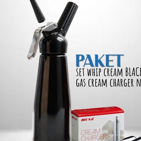 

Paket Whip Cream + Gas Charger N2O / Whipped Foam Maker Set Bundling Nitro Coffee