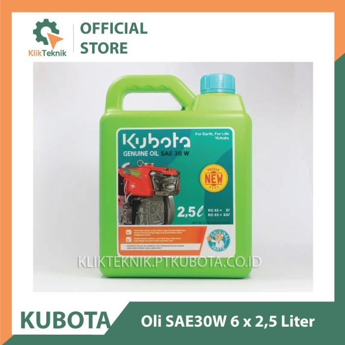 Oli KUBOTA SAE30W 6 x 2,5 Liter GENUINE OIL Mesin Diesel KUBOTA
