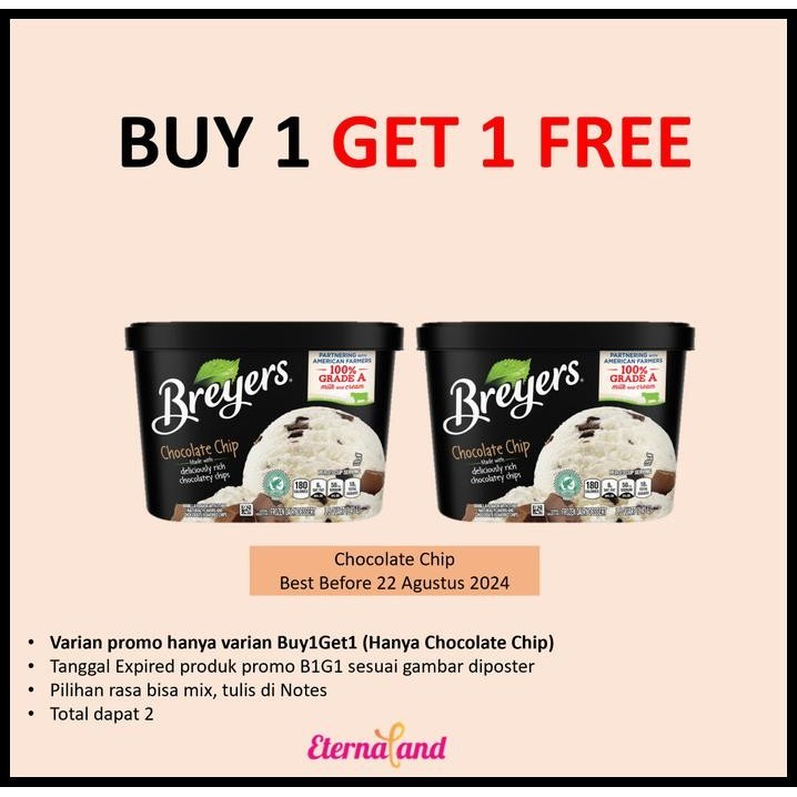 

Breyers Ice Cream 1.5 Quart - Es Krim Breyers 1410Ml Impor Usa