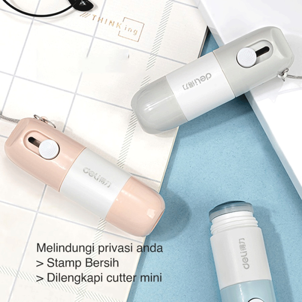 

TERMURAH DELI Stempel Penghapus Resi 2 in 1 Cutter Pembuka Paket - JQ122 BARU PROMO