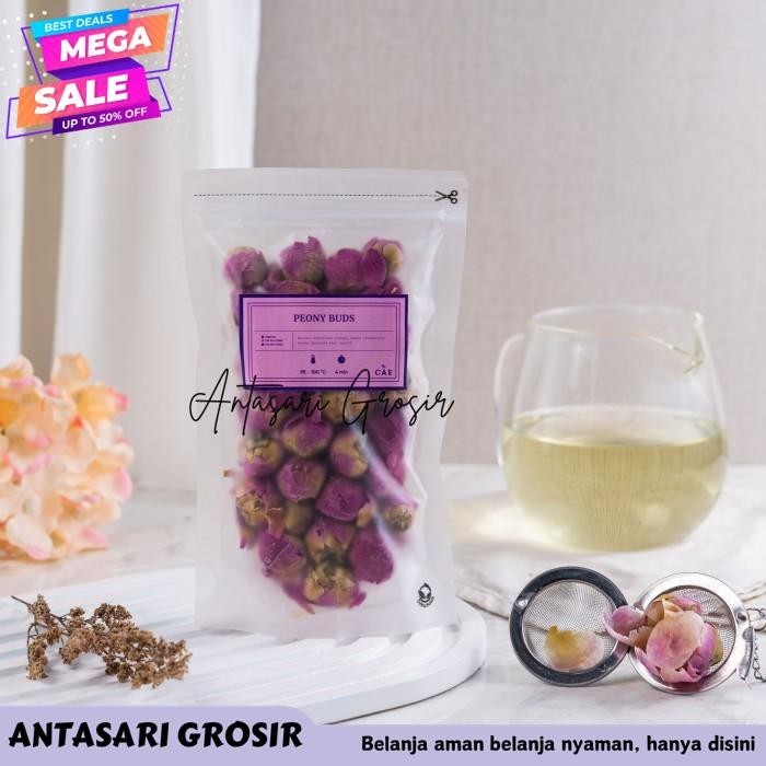 

PEONY BUDS TEA TEH BUNGA DRIED RED TISANE FLOWER PREMIUM 10 - 100GR BEST PRODUK!