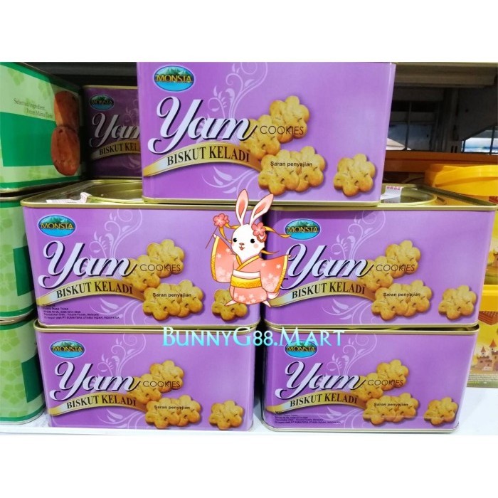 

PROMO MONSTA YAM COOKIES 700gr/TARO BISCUIT/BISKUIT UBI KELADI/KUKUS TALAS