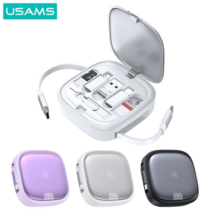 PROMO SPECIAL USAMS U87 Kabel Fast Charging Type C Multifunctional Storage Set Box