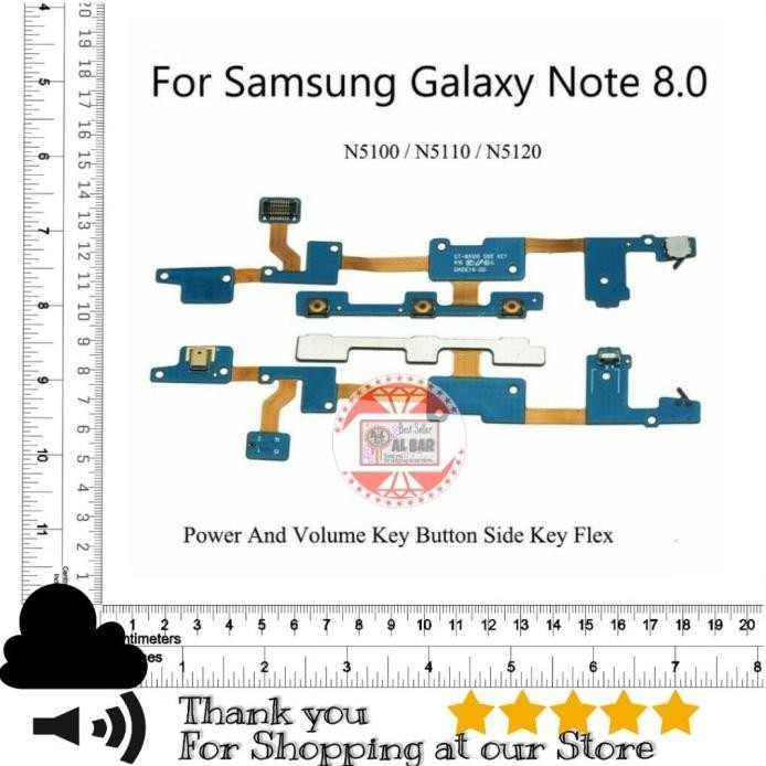FLEXIBLE ON OFF VOLUME SAMSUNG TAB NOTE 8 GT N5100 N5110 TOMBOL POWER