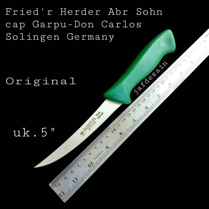 Pisau Cap Garpu Don Carlos Boning Knife Fleksibel Original Solingen 5"