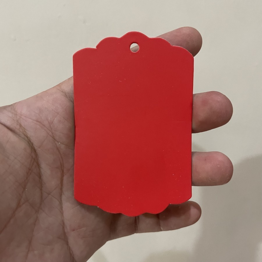 

Tag card polos - ukuran 5.5x8.5cm - Merah