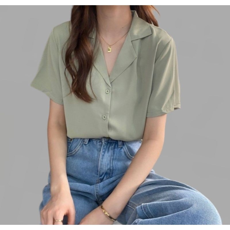 Blose Pakaian Oversize Blous Kwmeja Modern Kmja Blpuse Remaja Wanita Blus Blouse Jumbo Terbaru 2024 