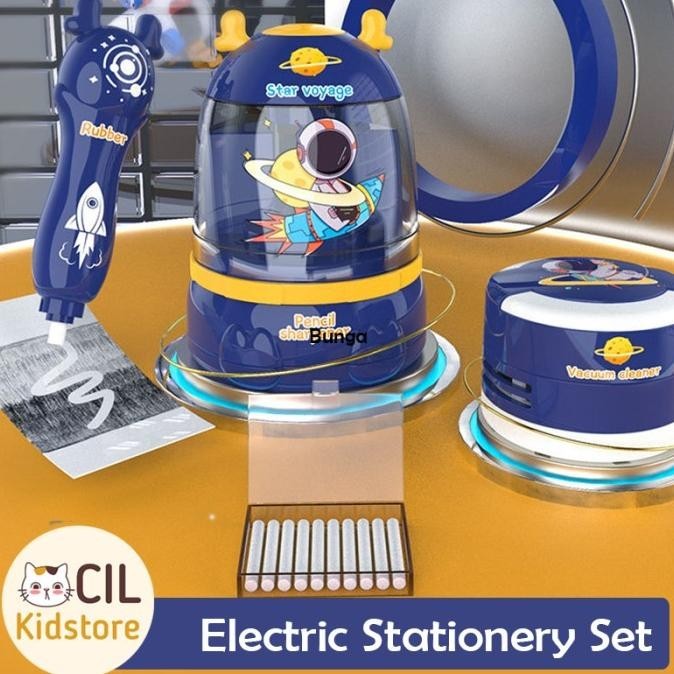 

Electric Stationery Set/ Rautan Penghapus Vacuum Elektrik set