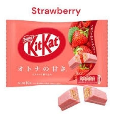 

KIT KAT Mini Rich Strawberry Japan /Biscuit Import Japan 124gr Kualitas Terbaik