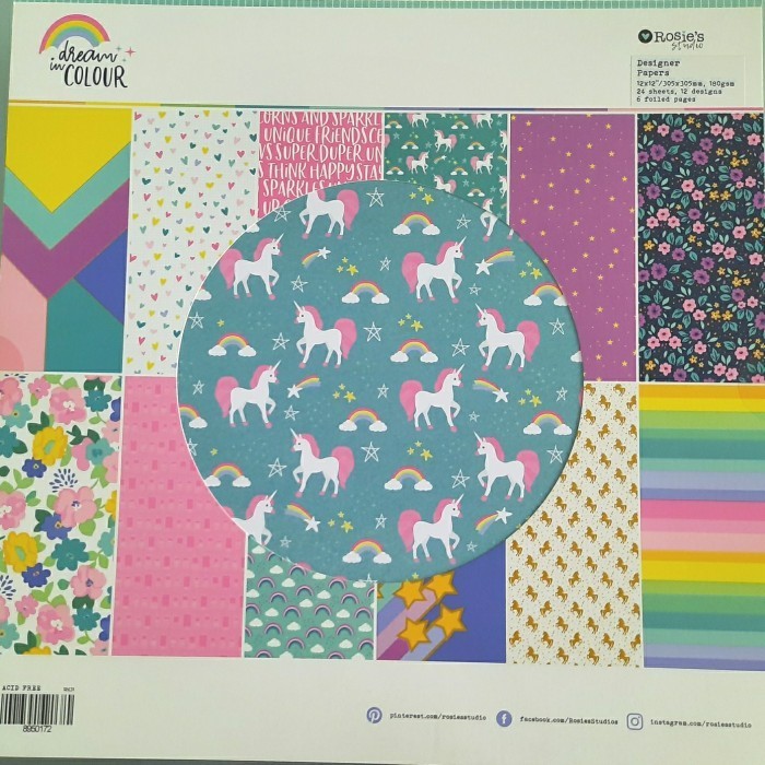 

Ready Set Kertas Scrapbook 12"X12" Designer Papers By Rosie'S Studio