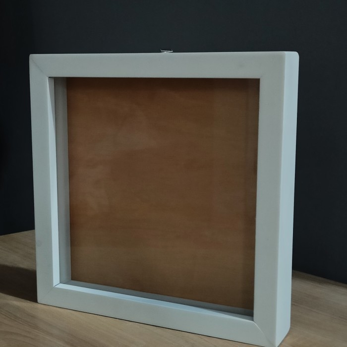 

Ready Bingkai 20X20 3D Scrapbook Putih - Frame Foto Kekinian / Box Seserahan