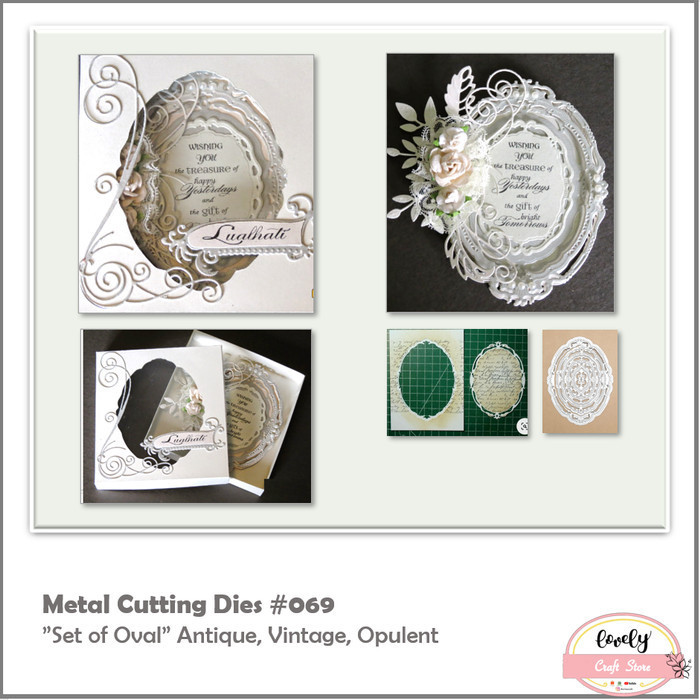 

Ready Metal Cutting Dies #69 - Oval Lace For Card Stencil Scrapbook Mahar
