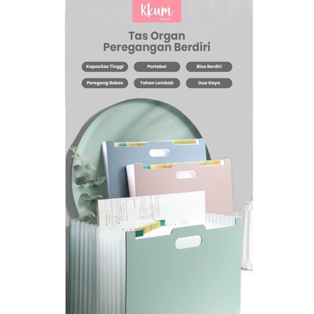 

KOE-1116 BAHAN TEBAL Standing file A4/ File folder document bag/ Tas dokumen file 13 sekat Terlaris