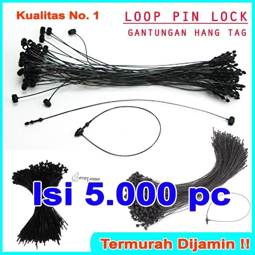 

2er-54 1 Dos isi 5000pcs LOOP PIN / HANG TAG PLASTIK LOCK STRING PIN (uk 3, 4, 5 Inch) Tali Hangtag Baj Original