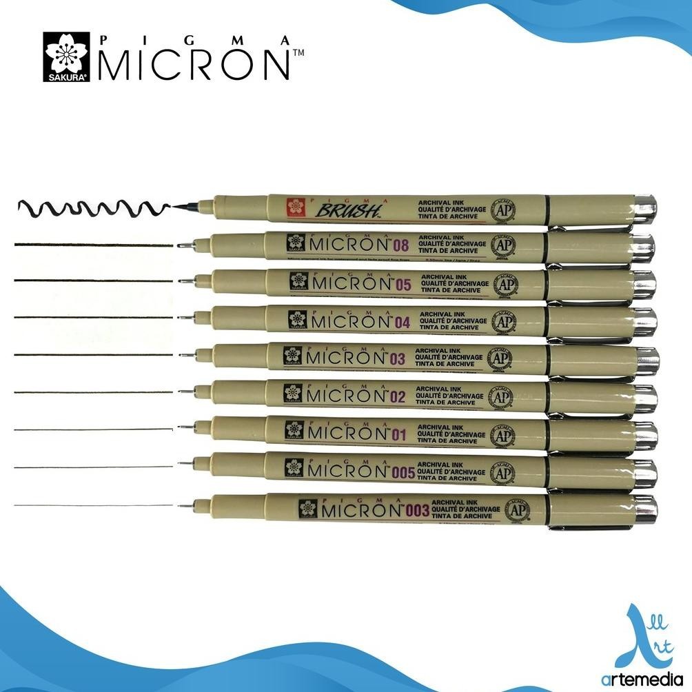 

dgh-43 Sakura Pigma Micron Drawing Pen Set 9 Pigment Ink Termurah