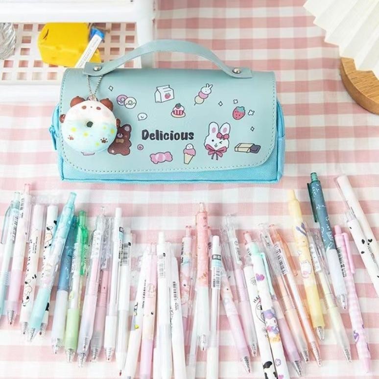 

eqw-68 tas pensil kapasitas besar dengan aksesori Stress Relief bahan tahan air,Berbagai pilihan Murah