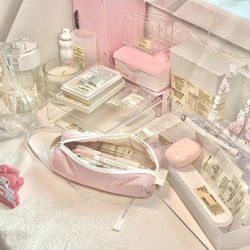 

Be09 Ready#kantong zipper pouch tempat pensil aesthetic bag mini korean pencil case cute pencil case pencil case Sera Niche Jepang Bernilai Tinggi Kotak Pensil Krim Kotak Kecil Lembut Anti Jatuh Penyimpanan Kotak Pensil Ringan dan Kotak Alat Tulis